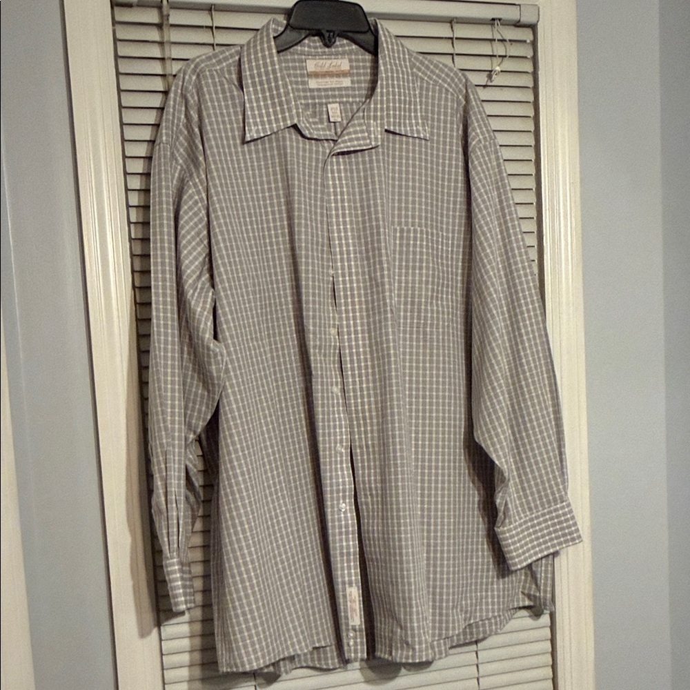 Roundtree & Yorke Gold Label Checkered Dress Shirt